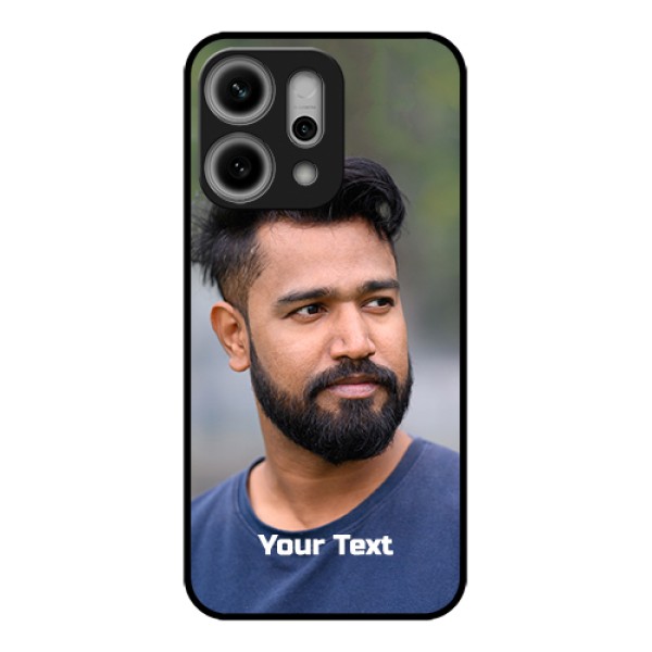 Oppo Reno 14 Pro 5G Custom Glass Phone Case - Photo With Text Design