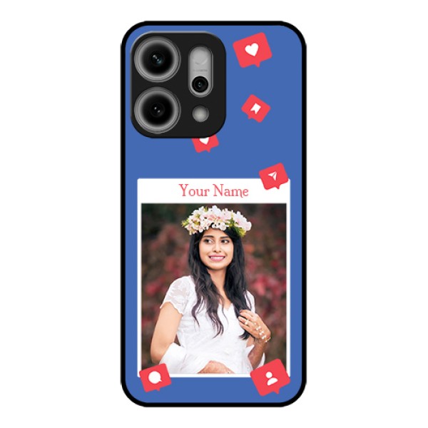 Oppo Reno 14 Pro 5G Custom Glass Phone Case - Like Share And Comment Design