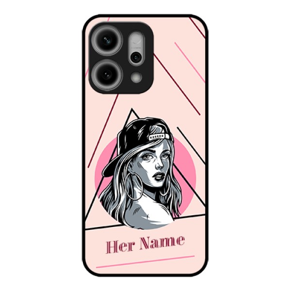 Oppo Reno 14 Pro 5G Custom Glass Phone Case - Rockstar Girl Design