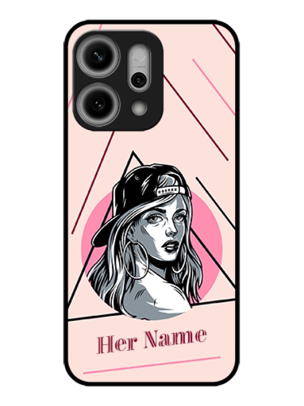 Custom Oppo Reno 14 Pro 5G Custom Glass Phone Case - Rockstar Girl Design
