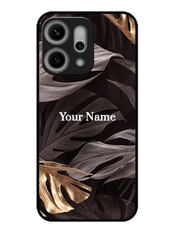 Custom Oppo Reno 14 Pro 5G Custom Glass Phone Case - Wild Leaves Digital Paint Design