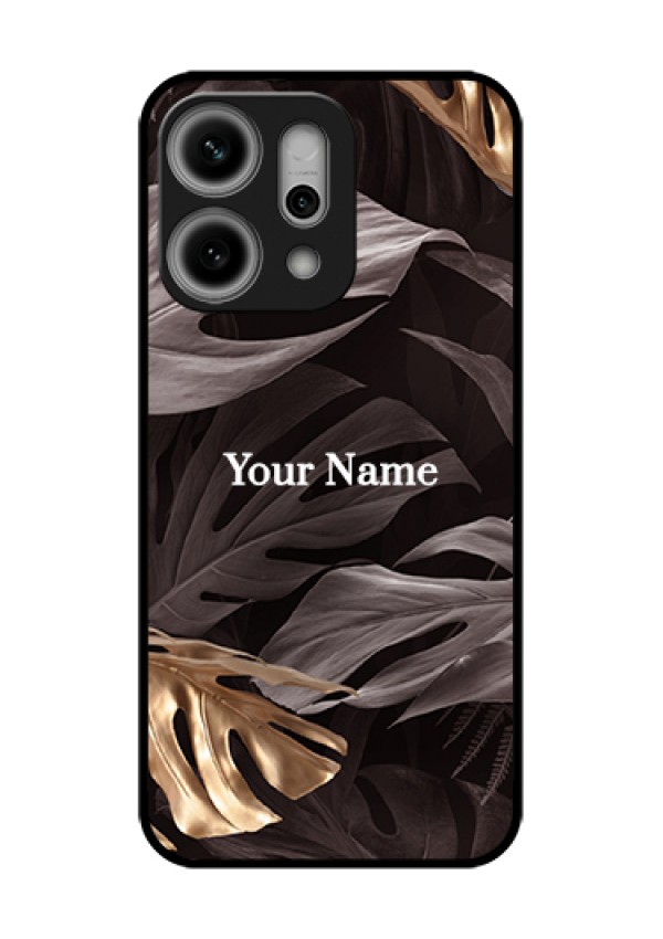 Oppo Reno 14 Pro 5G Custom Glass Phone Case - Wild Leaves Digital Paint Design