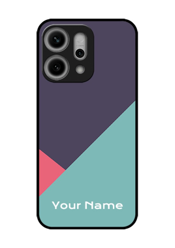 Oppo Reno 14 Pro 5G Custom Glass Phone Case - Tri Color Abstract Design