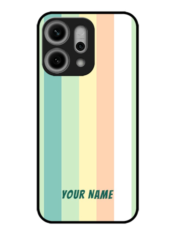 Custom Oppo Reno 14 Pro 5G Custom Glass Phone Case - Multi - Colour Stripes Design
