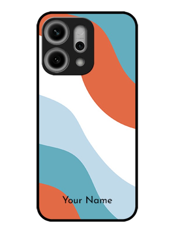 Custom Oppo Reno 14 Pro 5G Custom Glass Phone Case - Coloured Waves Design