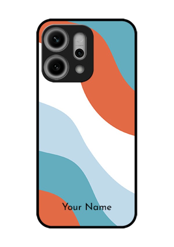 Oppo Reno 14 Pro 5G Custom Glass Phone Case - Coloured Waves Design