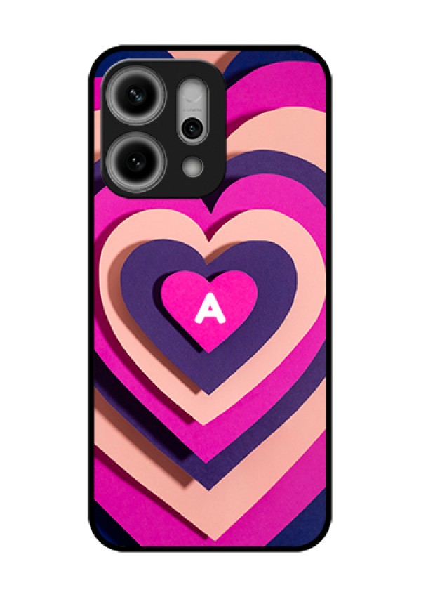 Oppo Reno 14 Pro 5G Custom Glass Phone Case - Cute Heart Pattern Design