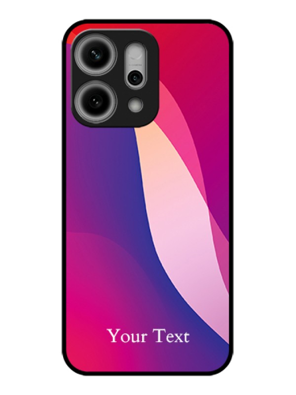Custom Oppo Reno 14 Pro 5G Custom Glass Phone Case - Digital Abstract Overlap Design