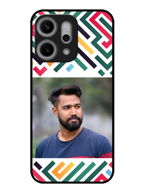 Custom Oppo Reno 14 Pro 5G Custom Glass Phone Case - Colorful Maze Pattern Design