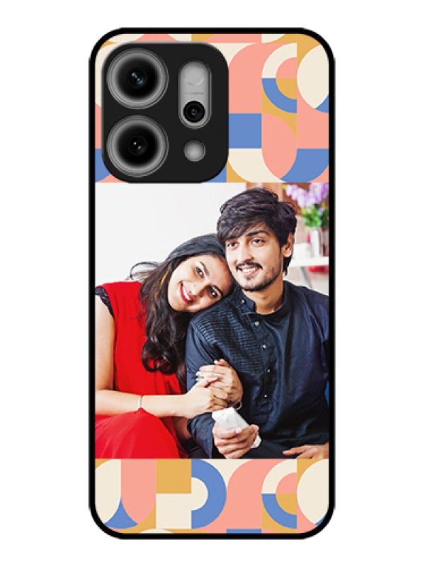 Custom Oppo Reno 14 Pro 5G Custom Glass Phone Case - Semi - Circle Maze Pattern Design