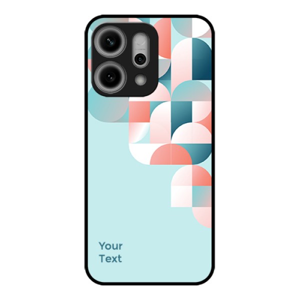 Oppo Reno 14 Pro 5G Custom Glass Phone Case - Stylish Semi - Circle Pattern Design