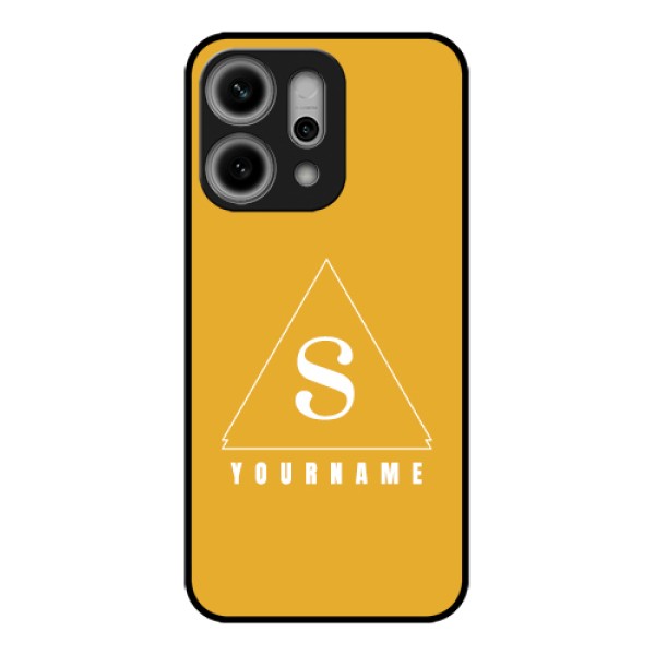 Oppo Reno 14 Pro 5G Custom Glass Phone Case - Simple Triangle Design