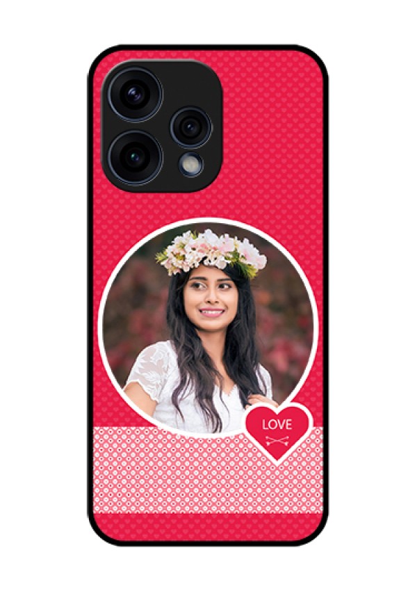 Oppo Reno 15 5G Custom Glass Phone Case - Pink Color Pattern Design