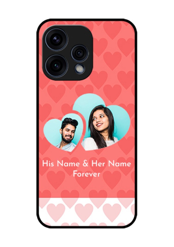 Oppo Reno 15 5G Custom Glass Phone Case - Couple Pic Upload Design