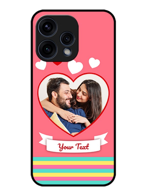 Custom Oppo Reno 15 5G Custom Glass Phone Case - Love Shapes Doodle Design