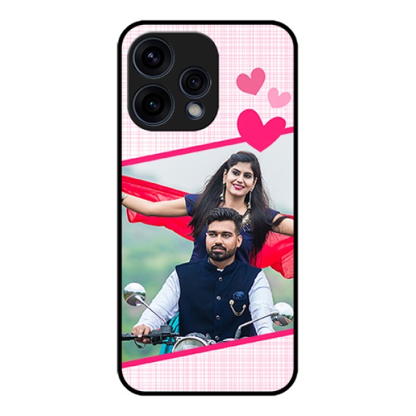 Oppo Reno 15 5G Custom Glass Phone Case - Love Shape Heart Design