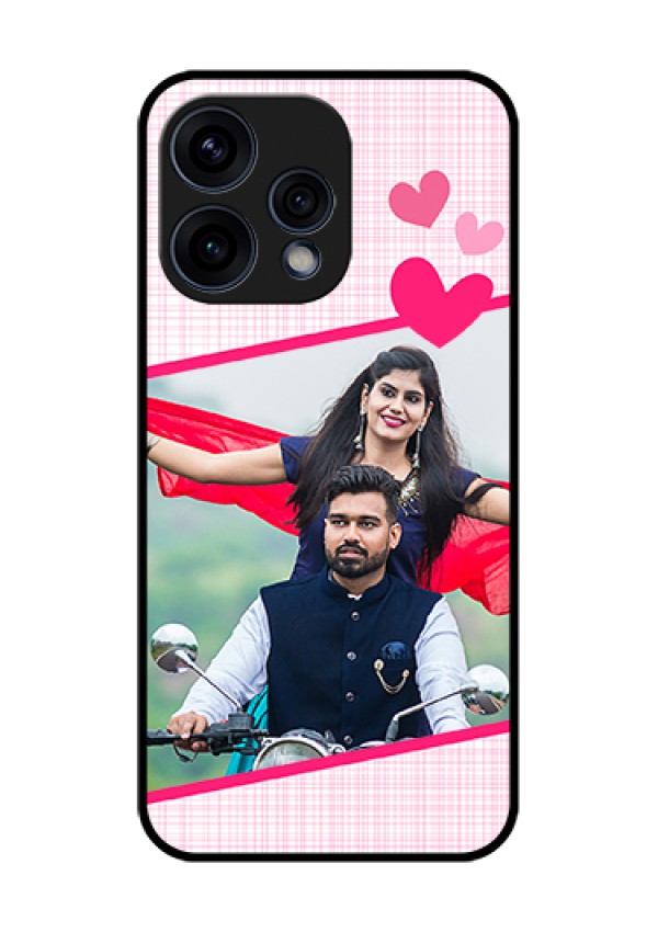 Oppo Reno 15 5G Custom Glass Phone Case - Love Shape Heart Design