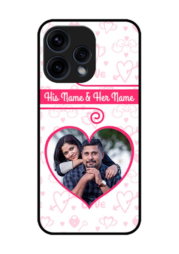 Oppo Reno 15 5G Custom Glass Phone Case - Heart Shape Love Design
