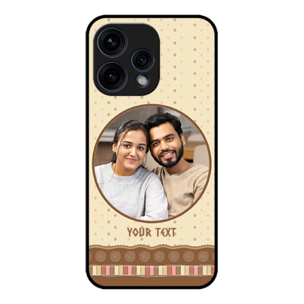 Oppo Reno 15 5G Custom Glass Phone Case - Brown Dotted Mobile Case Design