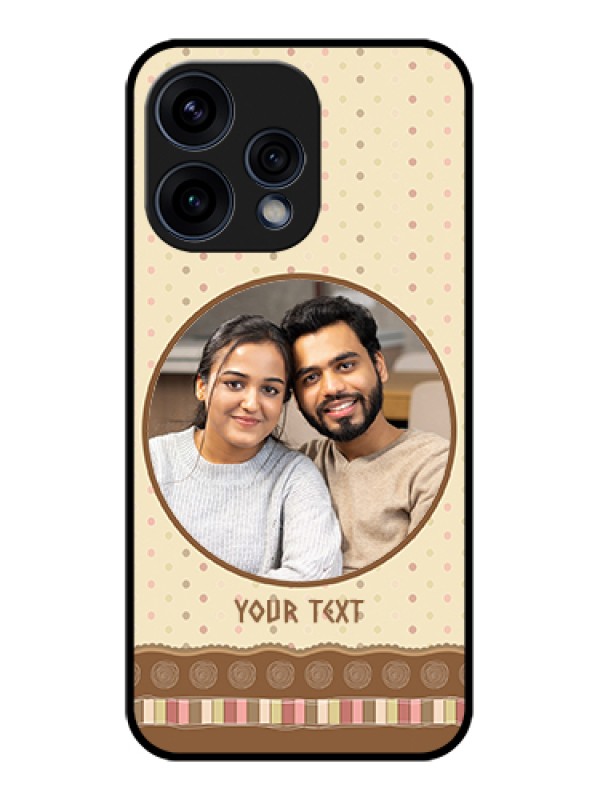 Custom Oppo Reno 15 5G Custom Glass Phone Case - Brown Dotted Mobile Case Design