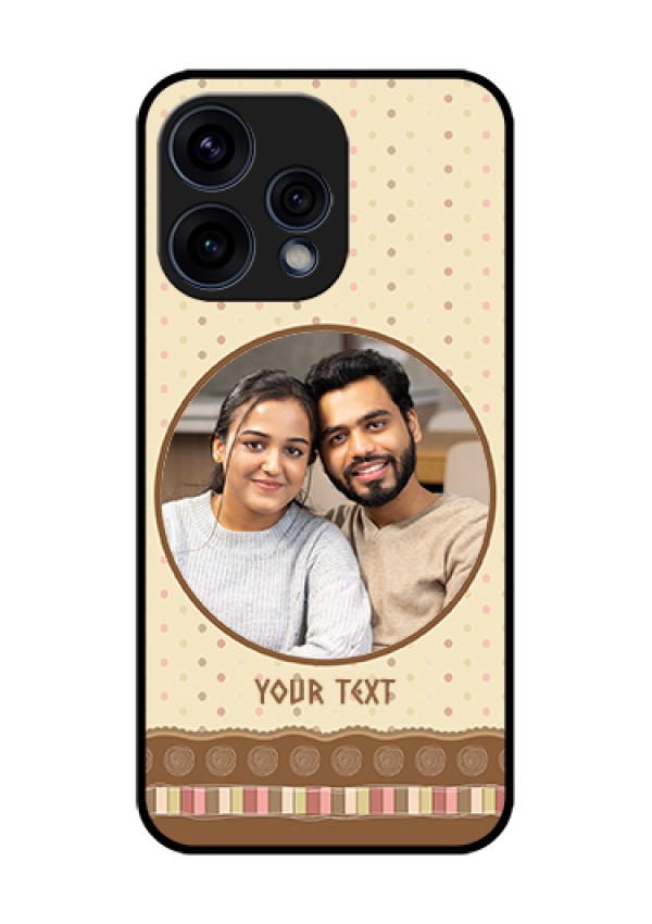 Oppo Reno 15 5G Custom Glass Phone Case - Brown Dotted Mobile Case Design