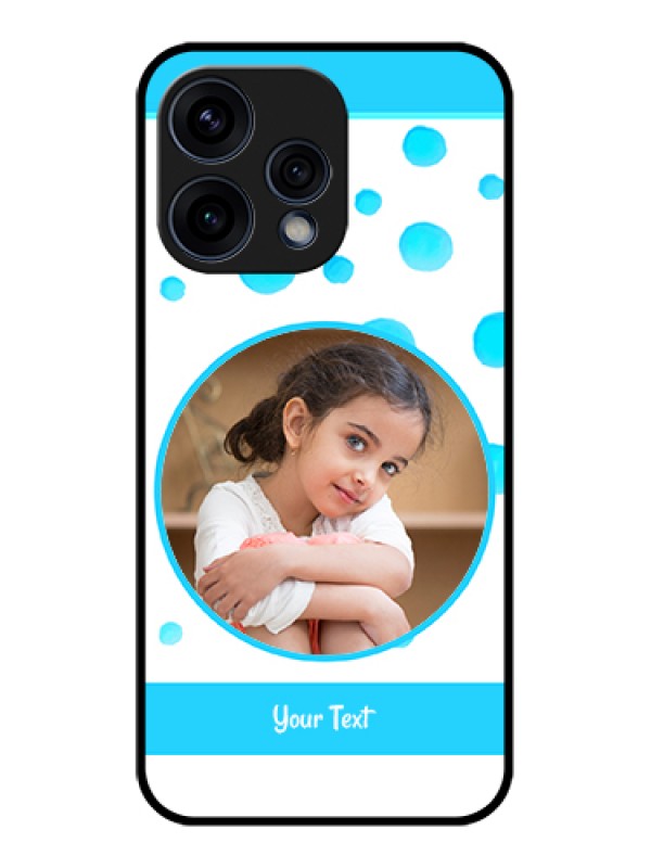Custom Oppo Reno 15 5G Custom Glass Phone Case - Blue Bubbles Pattern Design