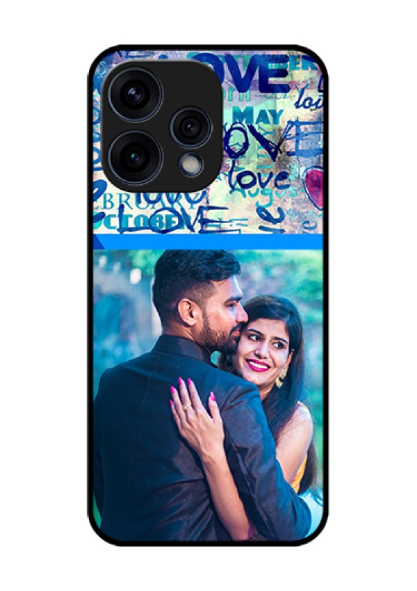 Oppo Reno 15 5G Custom Glass Phone Case - Colorful Love Design