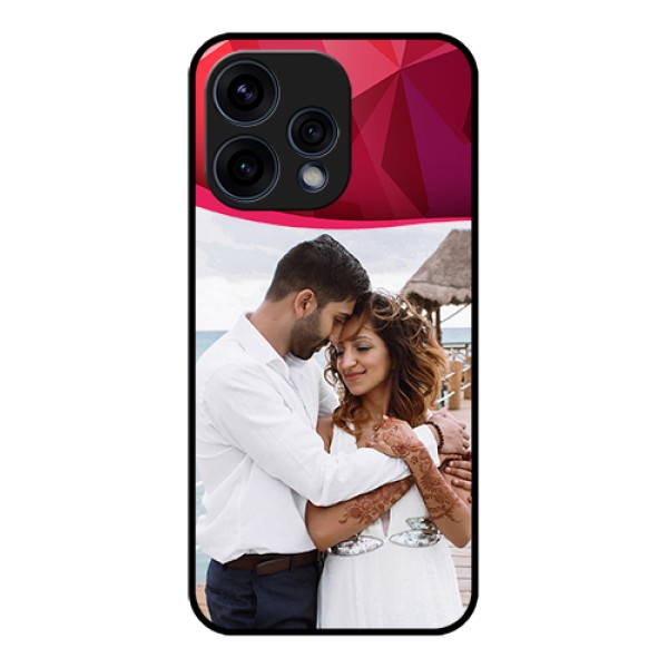 Oppo Reno 15 5G Custom Glass Phone Case - Red Abstract Design