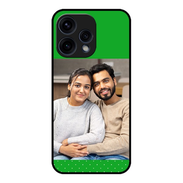 Oppo Reno 15 5G Custom Glass Phone Case - Green Pattern Design
