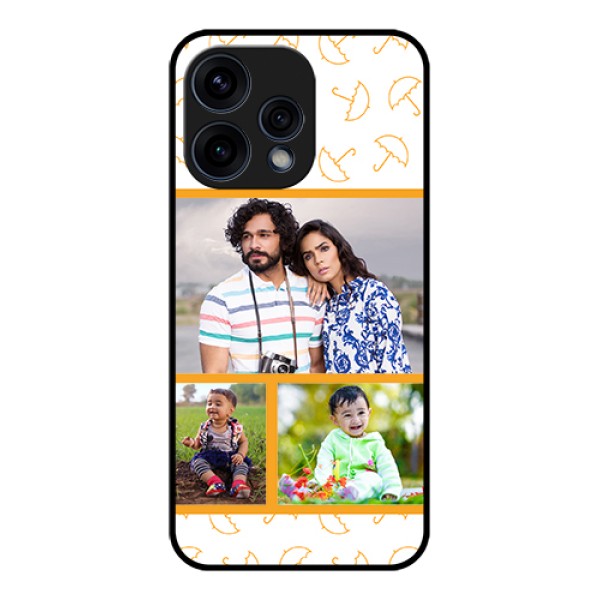 Oppo Reno 15 5G Custom Glass Phone Case - Yellow Pattern Design