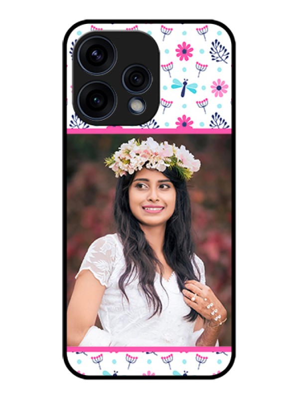 Custom Oppo Reno 15 5G Custom Glass Phone Case - Colorful Flower Design