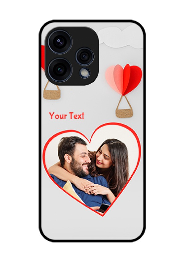 Oppo Reno 15 5G Custom Glass Phone Case - Parachute Love Design