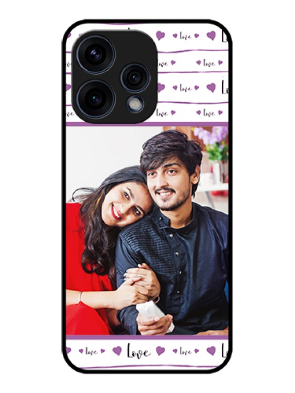 Custom Oppo Reno 15 5G Custom Glass Phone Case - Couples Heart Design