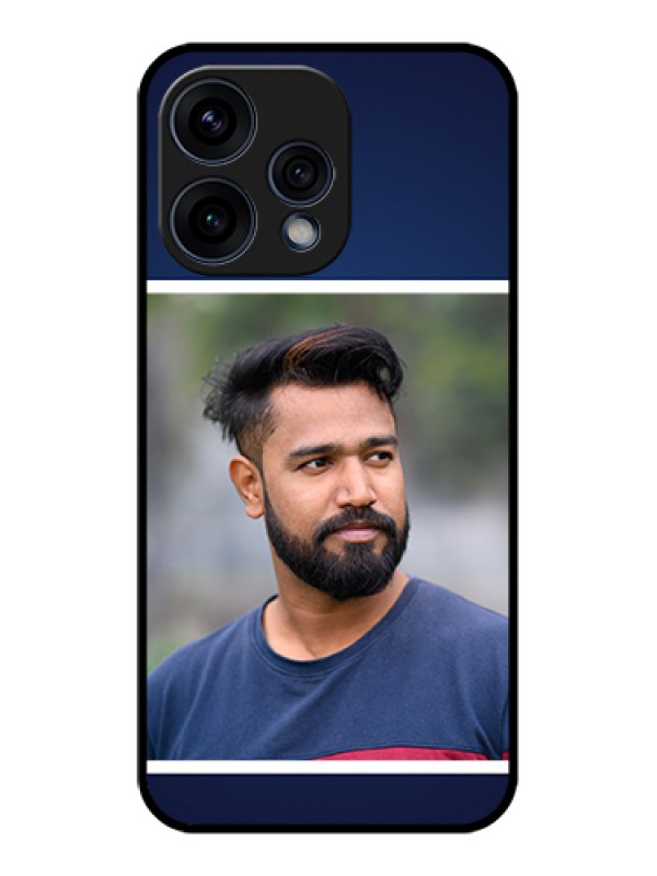 Custom Oppo Reno 15 5G Custom Glass Phone Case - Simple Royal Blue Design