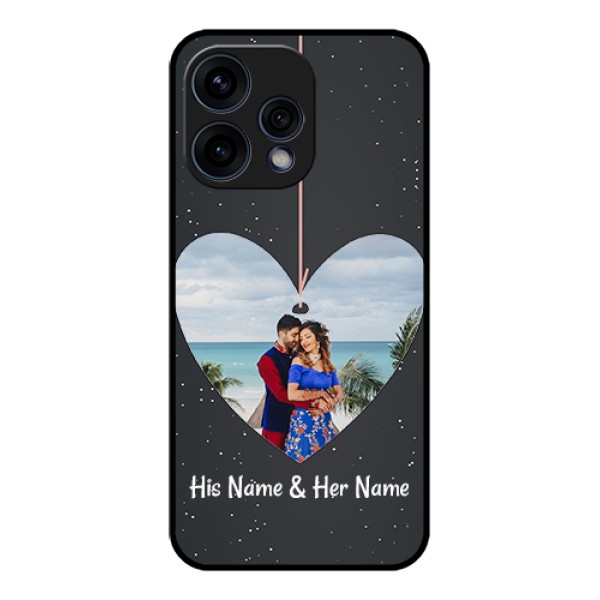Oppo Reno 15 5G Custom Glass Phone Case - Hanging Heart Design