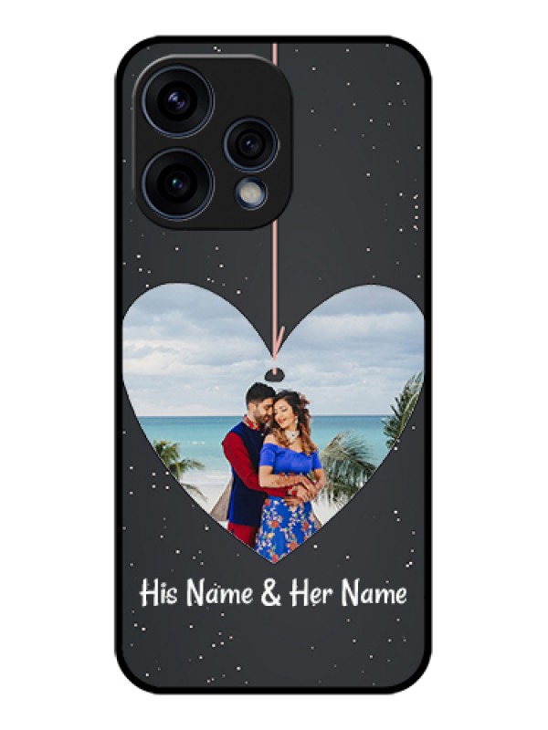 Custom Oppo Reno 15 5G Custom Glass Phone Case - Hanging Heart Design