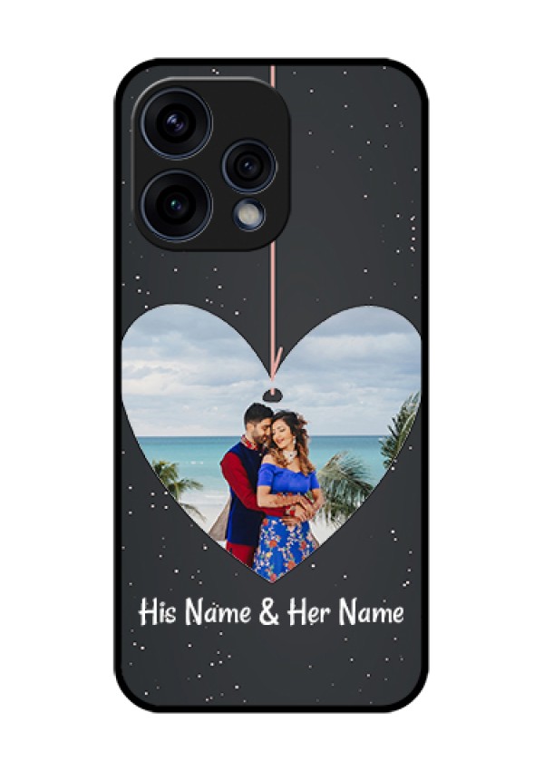 Oppo Reno 15 5G Custom Glass Phone Case - Hanging Heart Design