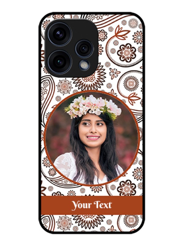 Custom Oppo Reno 15 5G Custom Glass Phone Case - Abstract Flower Design