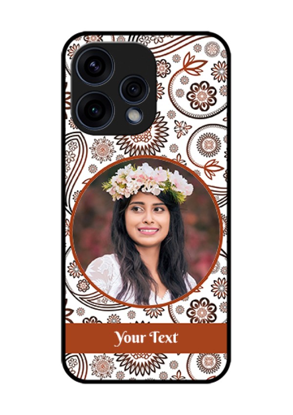 Oppo Reno 15 5G Custom Glass Phone Case - Abstract Flower Design