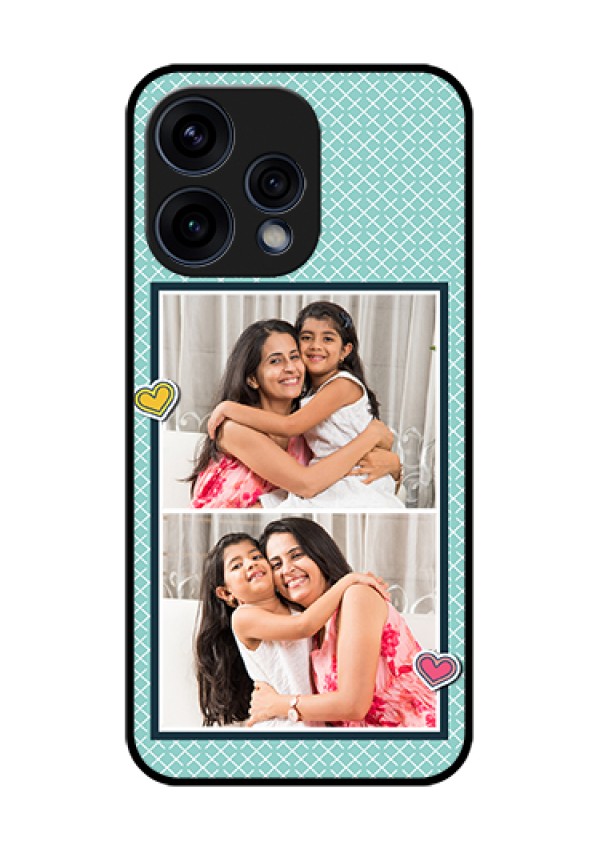 Oppo Reno 15 5G Custom Glass Phone Case - 2 Image Holder With Pattern Design