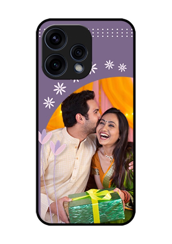 Oppo Reno 15 5G Custom Glass Phone Case - Lavender Flowers Design