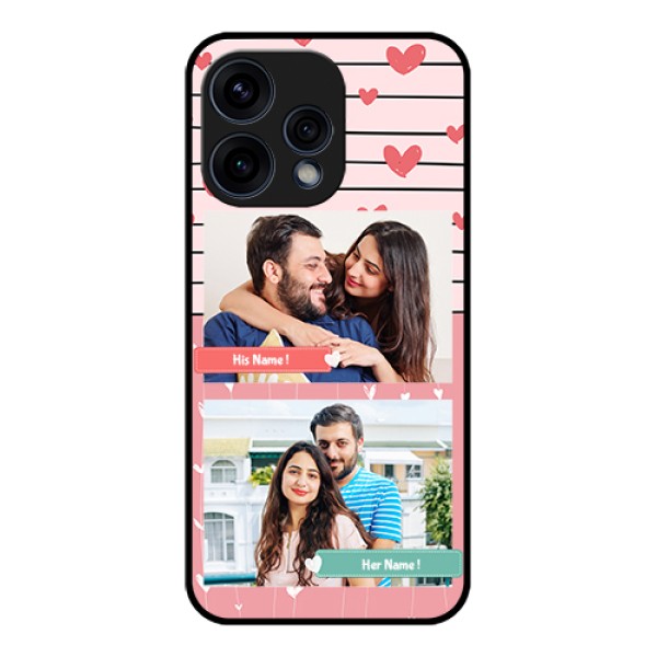 Oppo Reno 15 5G Custom Glass Phone Case - Photo With Heart Design