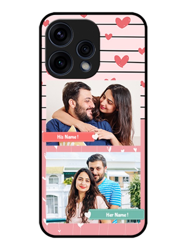 Custom Oppo Reno 15 5G Custom Glass Phone Case - Photo With Heart Design