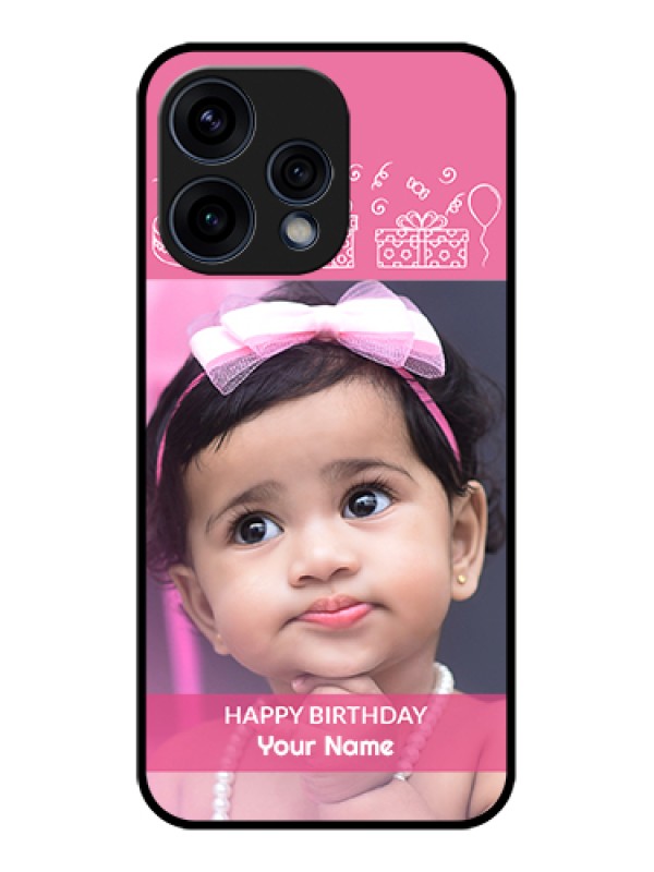 Custom Oppo Reno 15 5G Custom Glass Phone Case - With Birthday Line Art Design