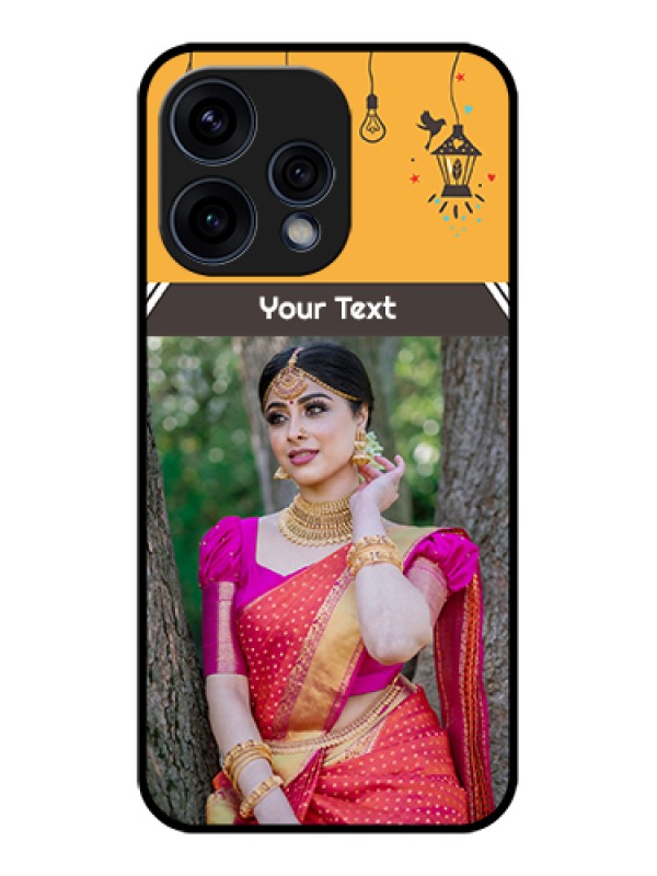 Custom Oppo Reno 15 5G Custom Glass Phone Case - With Family Picture And Icons