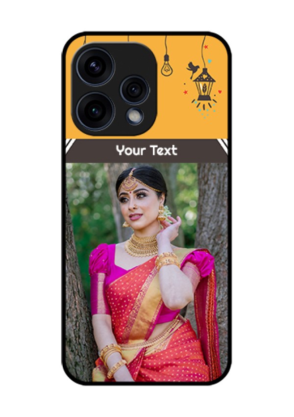 Oppo Reno 15 5G Custom Glass Phone Case - With Family Picture And Icons