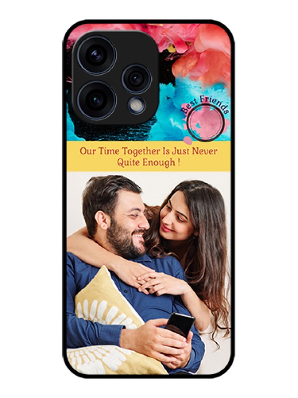 Custom Oppo Reno 15 5G Custom Glass Phone Case - Quote With Acrylic Painting Design