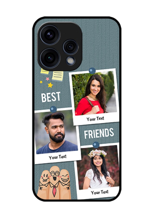 Oppo Reno 15 5G Custom Glass Phone Case - Sticky Frames And Friendship Design