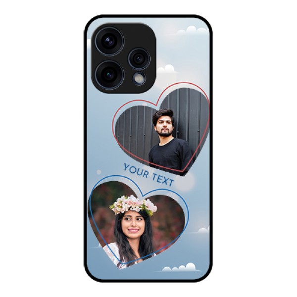 Oppo Reno 15 5G Custom Glass Phone Case - Blue Color Couple Design