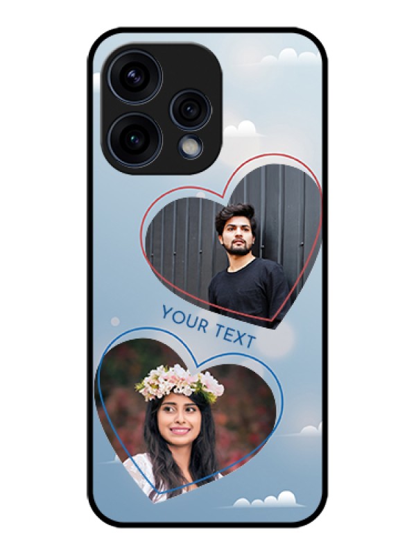 Custom Oppo Reno 15 5G Custom Glass Phone Case - Blue Color Couple Design